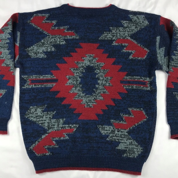 Atlantic Traders Mens Large Aztec Pullover Sweater - Picture 4 of 4